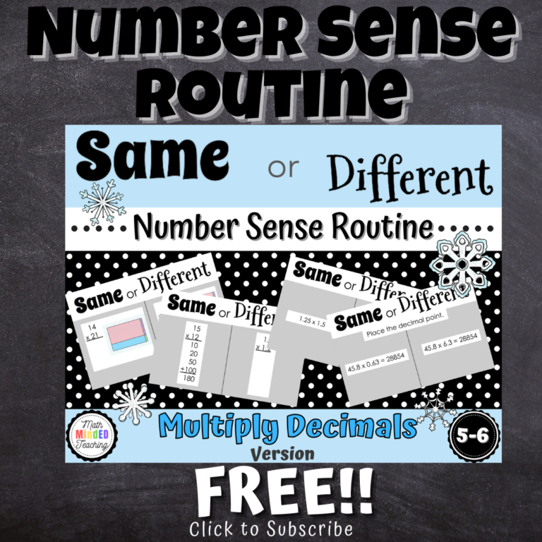 Number Sense Routine - Same or Different