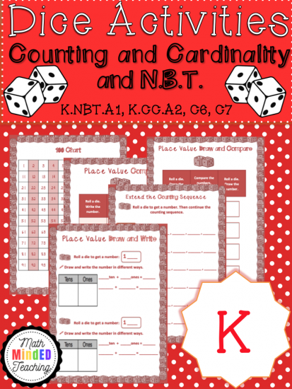 4 Easy Math Dice Games For Kindergarten Math MindED Teaching